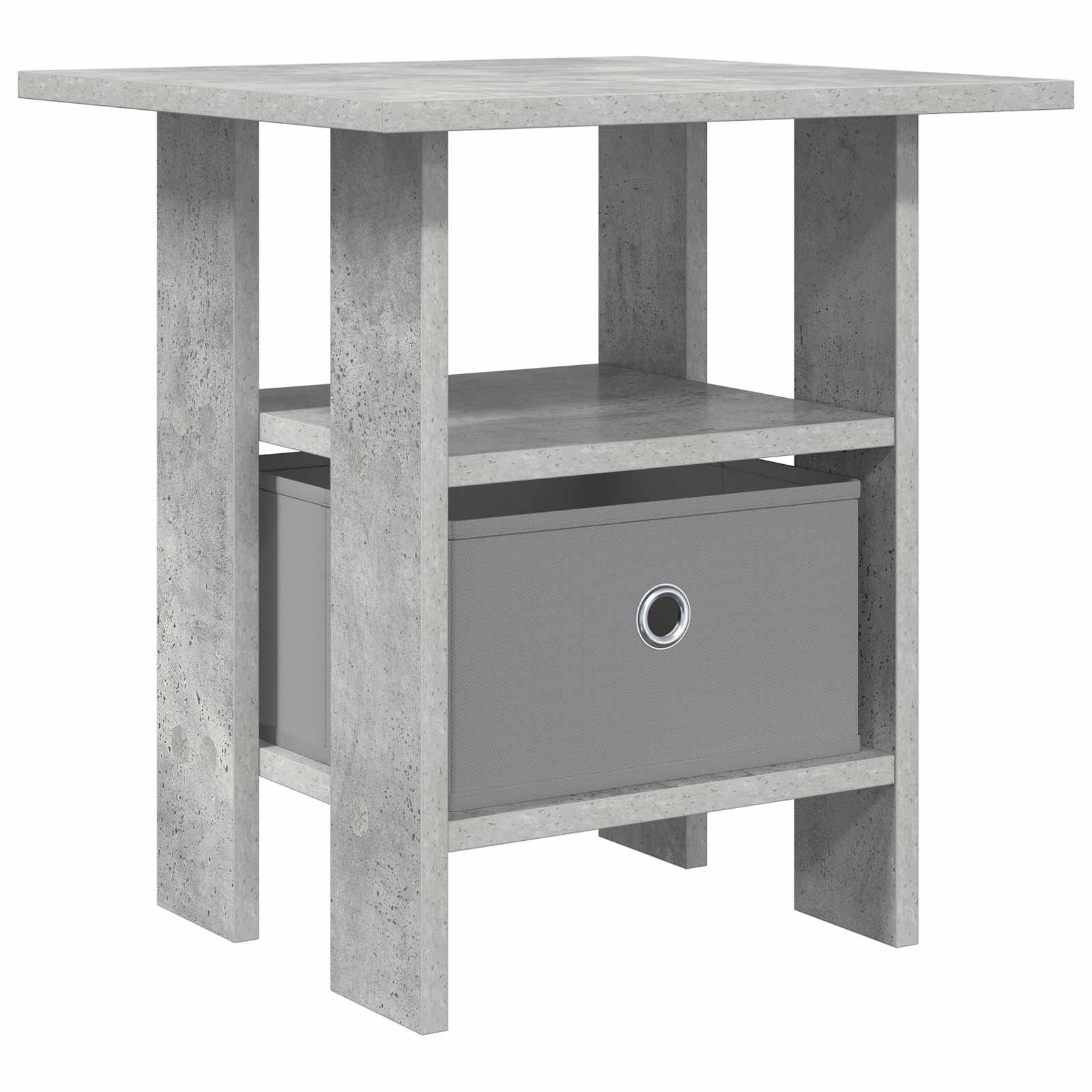 vidaXL Nachttisch Beton Grau 41 x 40 x 45 cm Holzwerkstoff