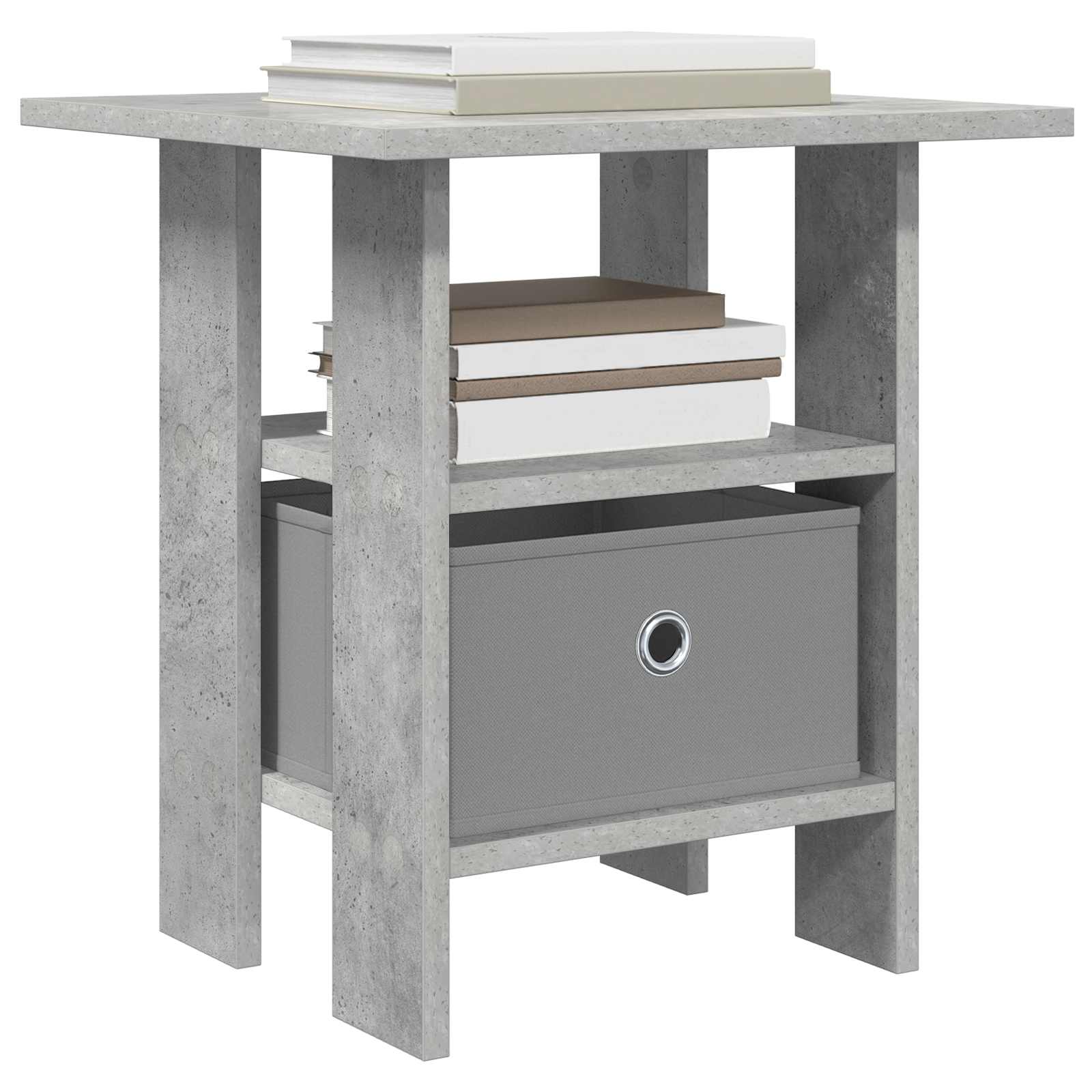 vidaXL Nachttisch Beton Grau 41 x 40 x 45 cm Holzwerkstoff