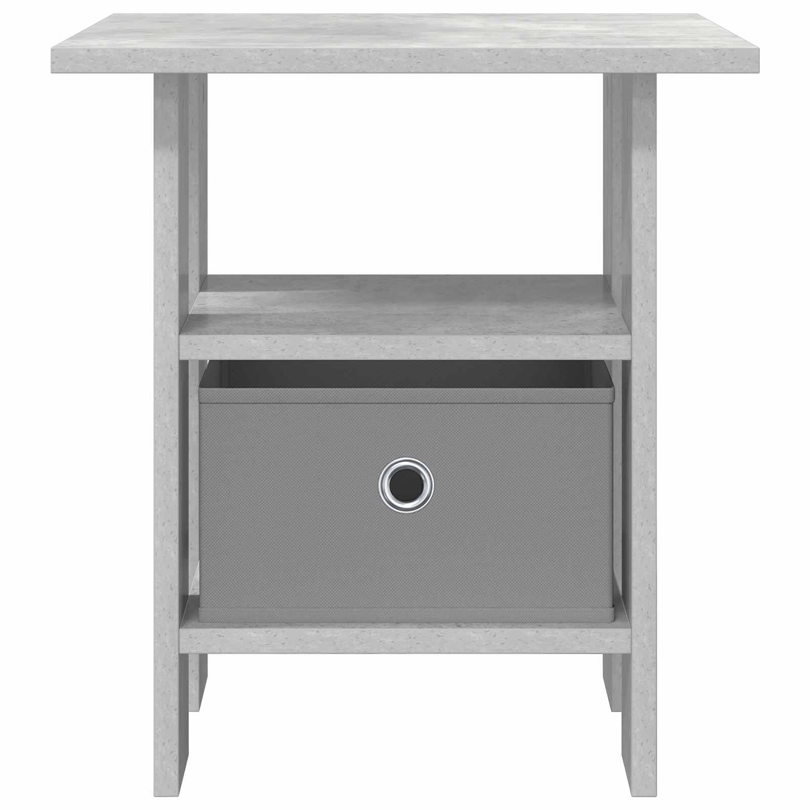 vidaXL Nachttisch 2 pcs Beton Grau 41 x 40 x 45 cm Holzwerkstoff