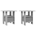 vidaXL Nachttisch 2 pcs Graues Sonoma 41 x 40 x 45 cm Holzwerkstoff