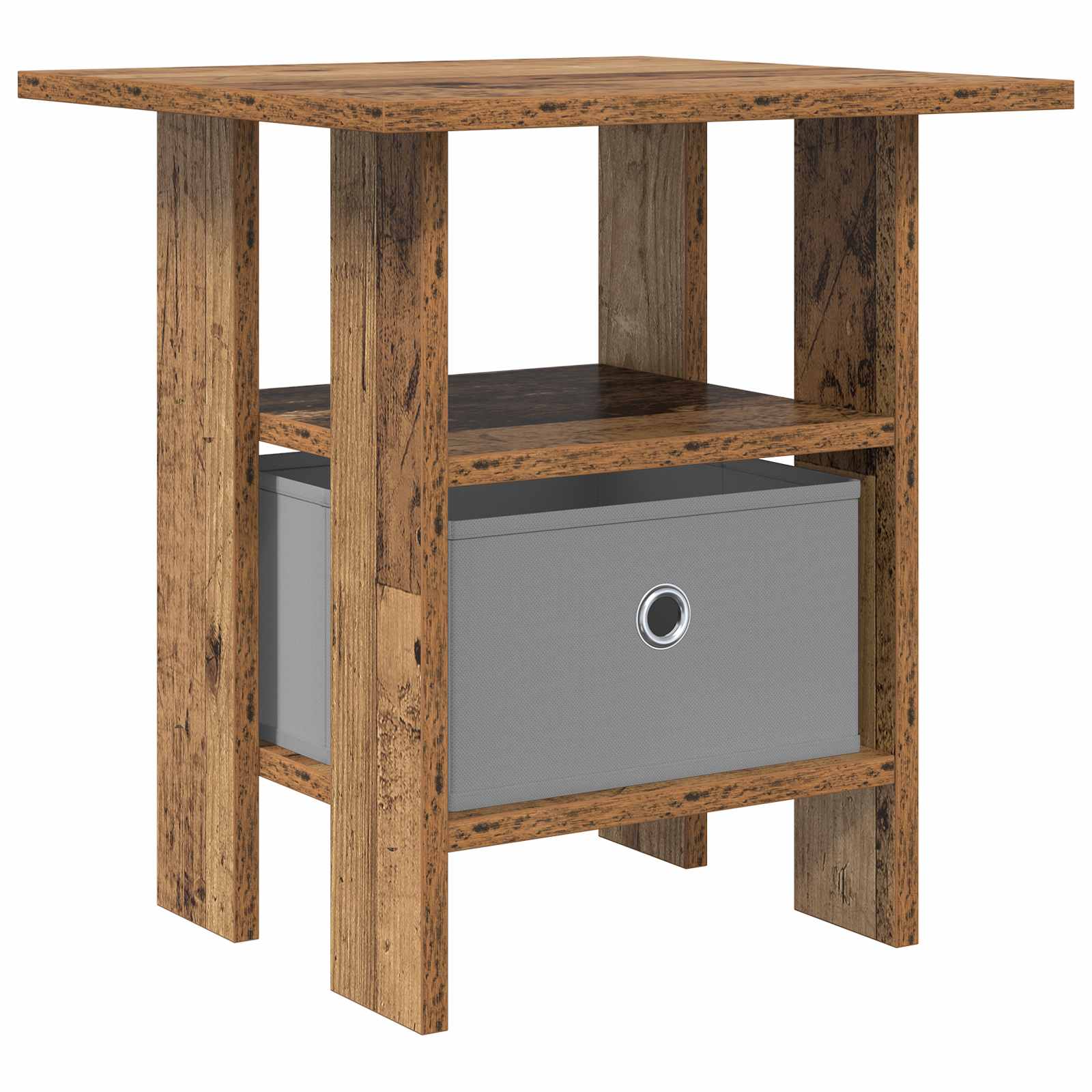 vidaXL Nachttisch mit Schubladen Altholz 41 x 40 x 45 cm Holzwerkstoff