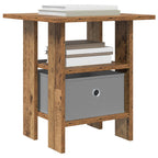 vidaXL Nachttisch mit Schubladen Altholz 41 x 40 x 45 cm Holzwerkstoff
