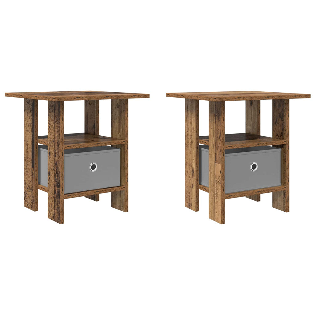 vidaXL Nachttisch 2 pcs Altholz 41 x 40 x 45 cm Holzwerkstoff