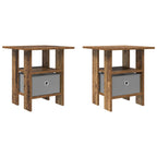 vidaXL Nachttisch 2 pcs Altholz 41 x 40 x 45 cm Holzwerkstoff