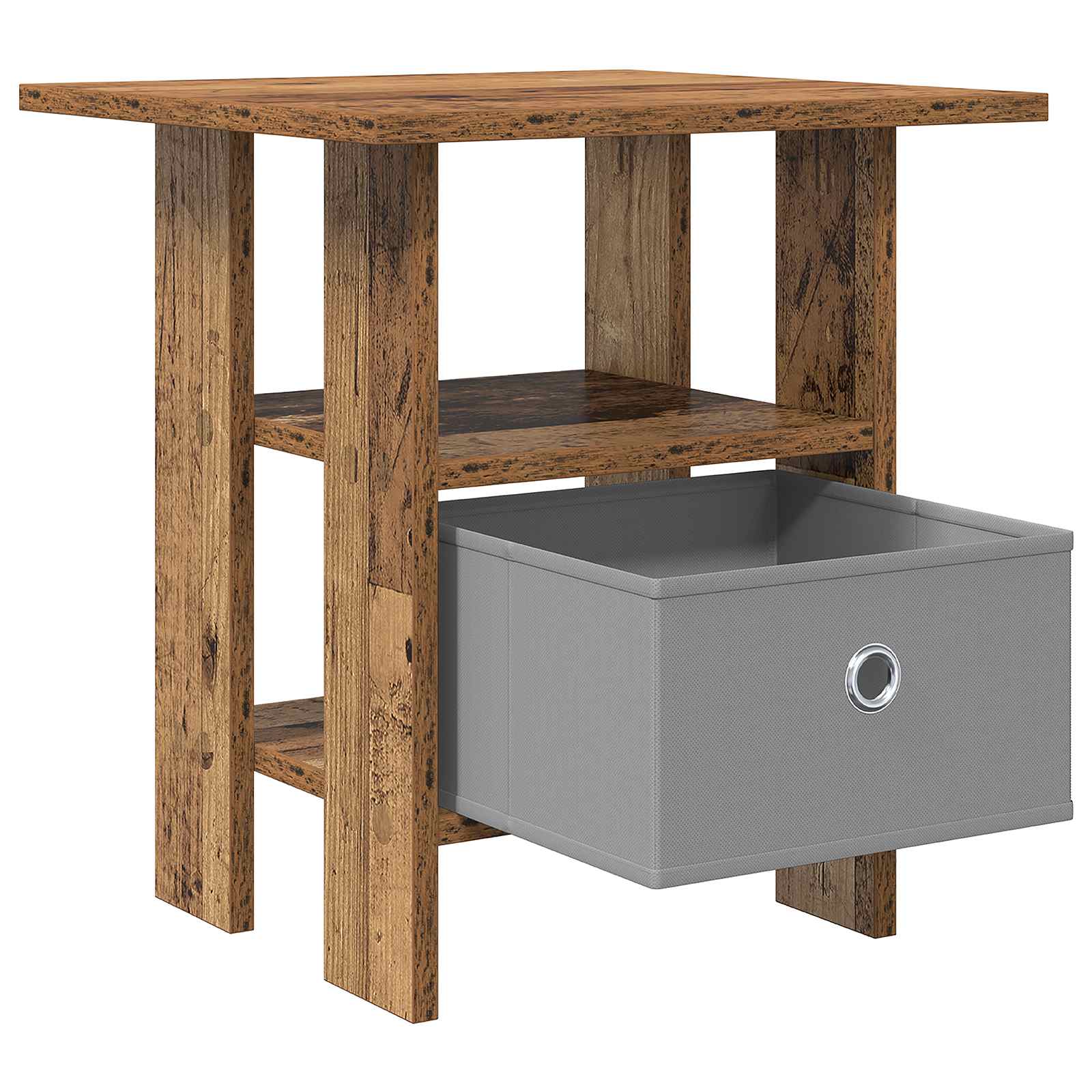 vidaXL Nachttisch 2 pcs Altholz 41 x 40 x 45 cm Holzwerkstoff