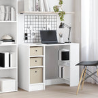 vidaXL Schreibtisch mit Schubladen Weiß 100 x 40 x 75 cm Holzwerkstoff