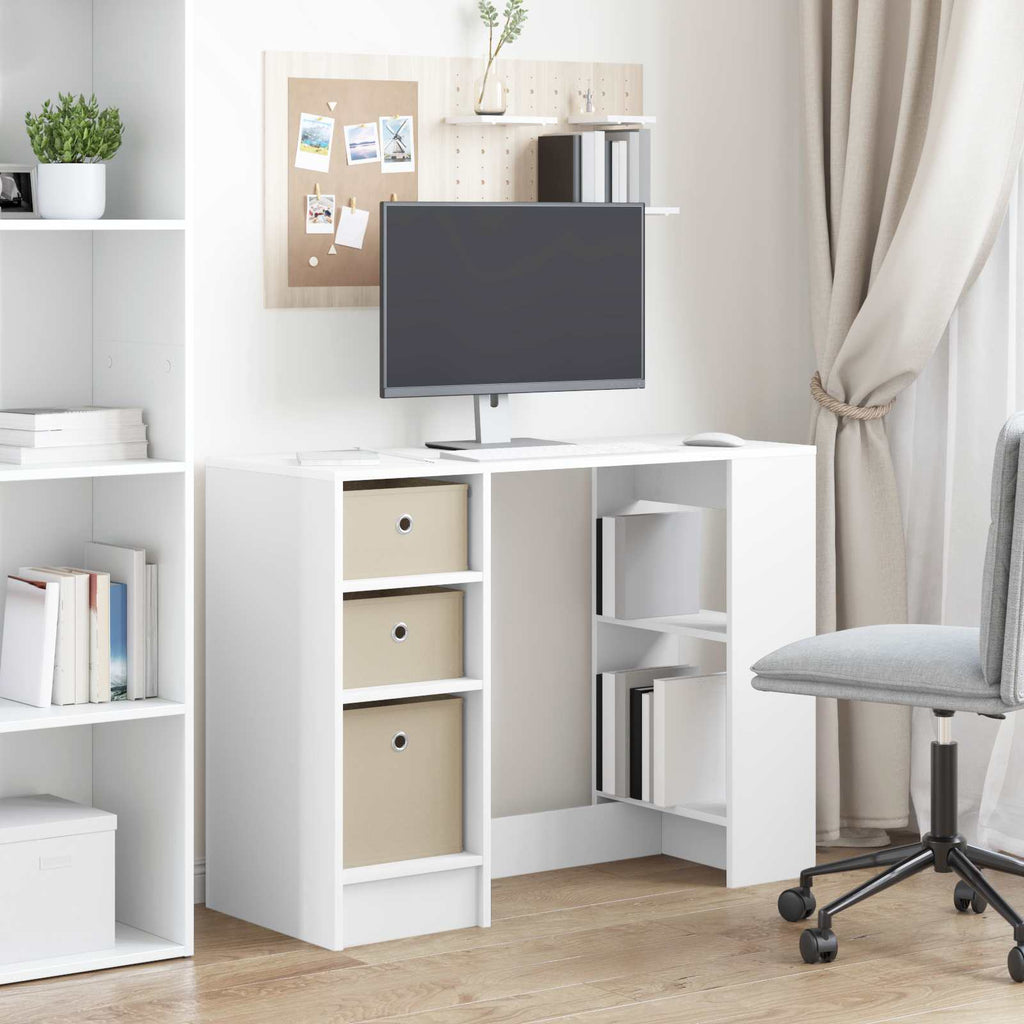 vidaXL Schreibtisch mit Schubladen Weiß 100 x 40 x 75 cm Holzwerkstoff