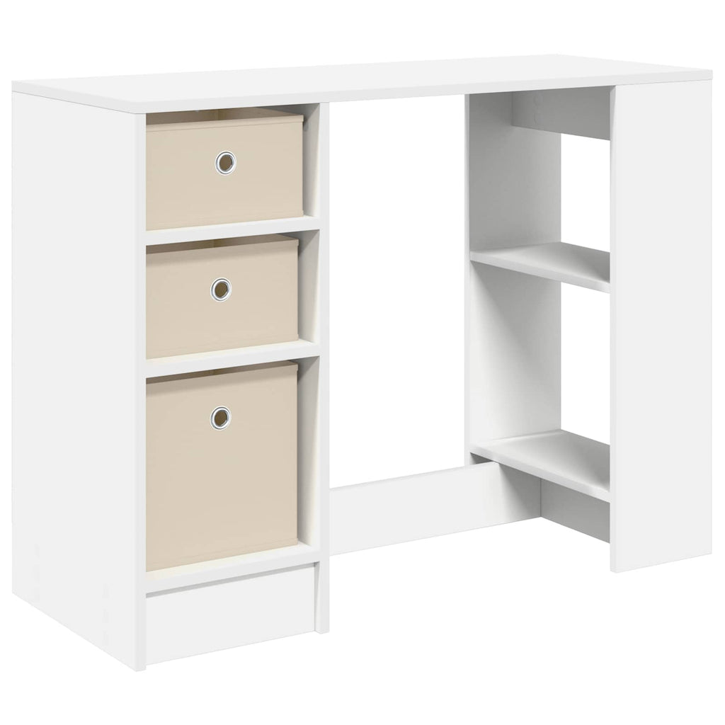 vidaXL Schreibtisch mit Schubladen Weiß 100 x 40 x 75 cm Holzwerkstoff