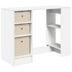 vidaXL Schreibtisch mit Schubladen Weiß 100 x 40 x 75 cm Holzwerkstoff