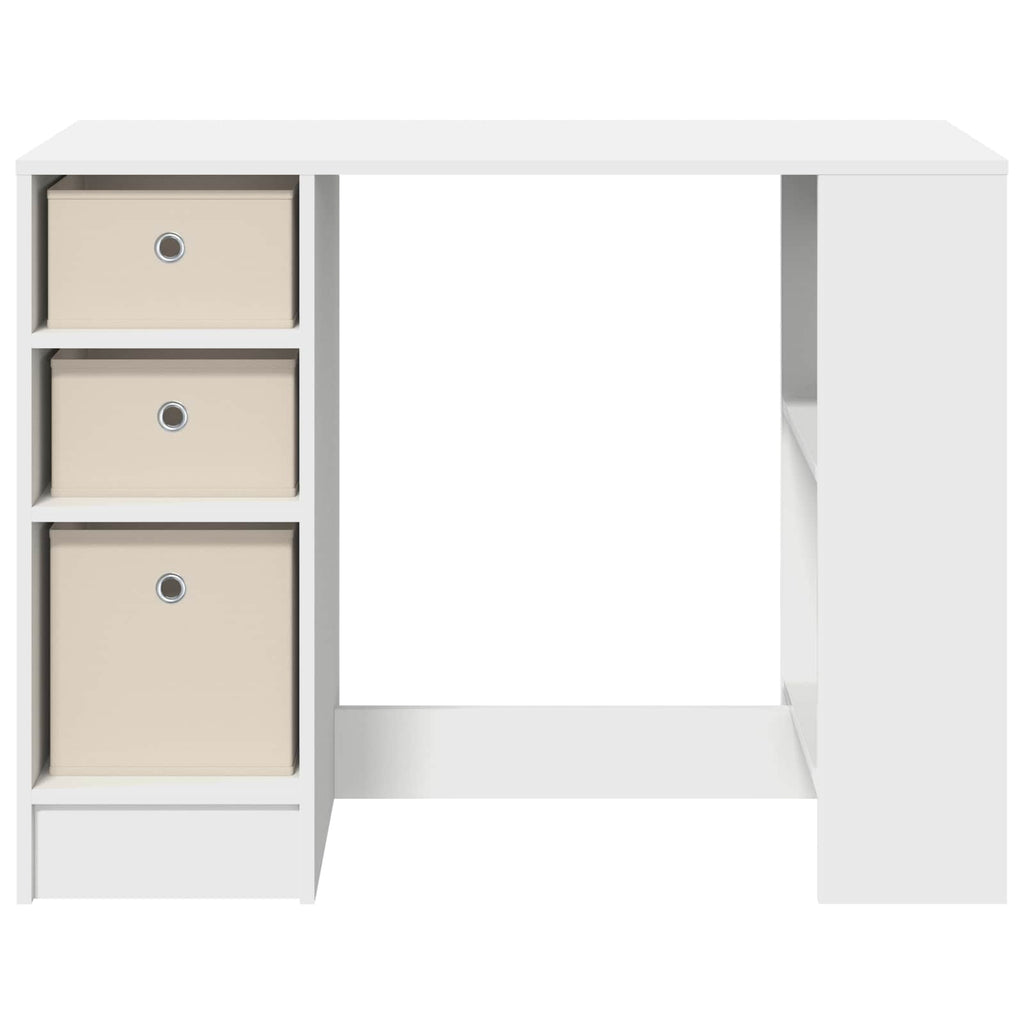vidaXL Schreibtisch mit Schubladen Weiß 100 x 40 x 75 cm Holzwerkstoff