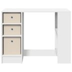 vidaXL Schreibtisch mit Schubladen Weiß 100 x 40 x 75 cm Holzwerkstoff