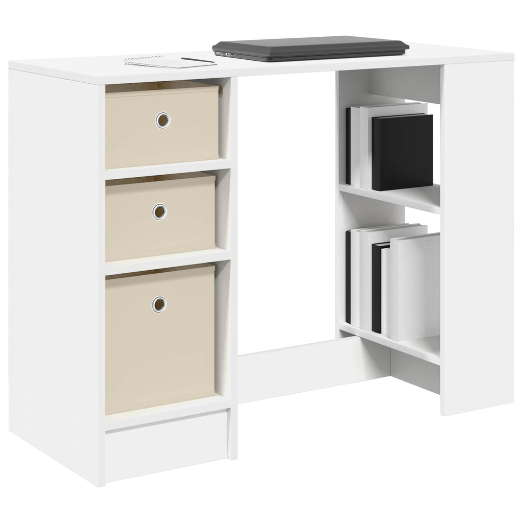 vidaXL Schreibtisch mit Schubladen Weiß 100 x 40 x 75 cm Holzwerkstoff