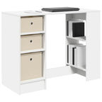 vidaXL Schreibtisch mit Schubladen Weiß 100 x 40 x 75 cm Holzwerkstoff
