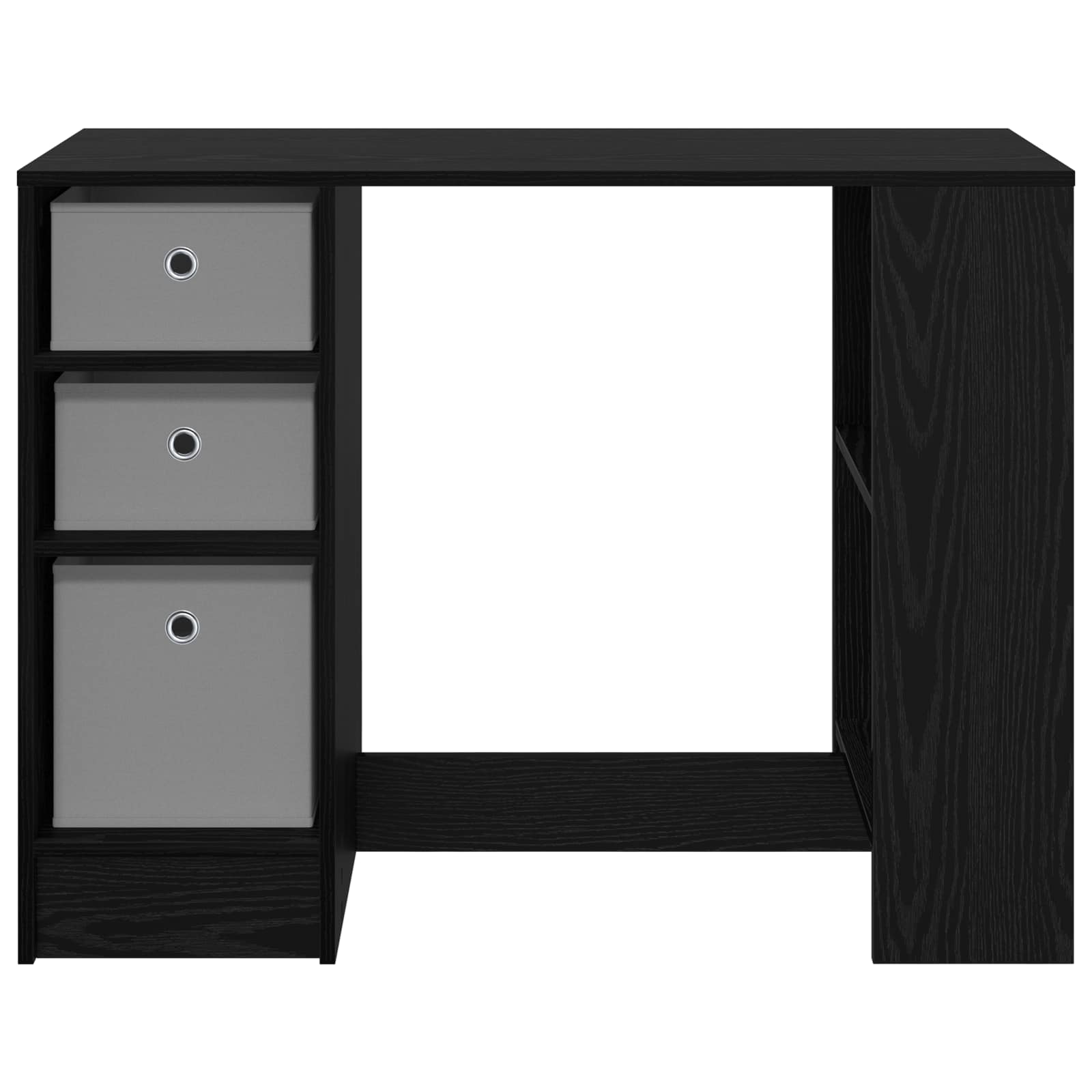 vidaXL Schreibtisch mit Regal Schwarz Eichen-Optik 100 x 40 x 75 cm
