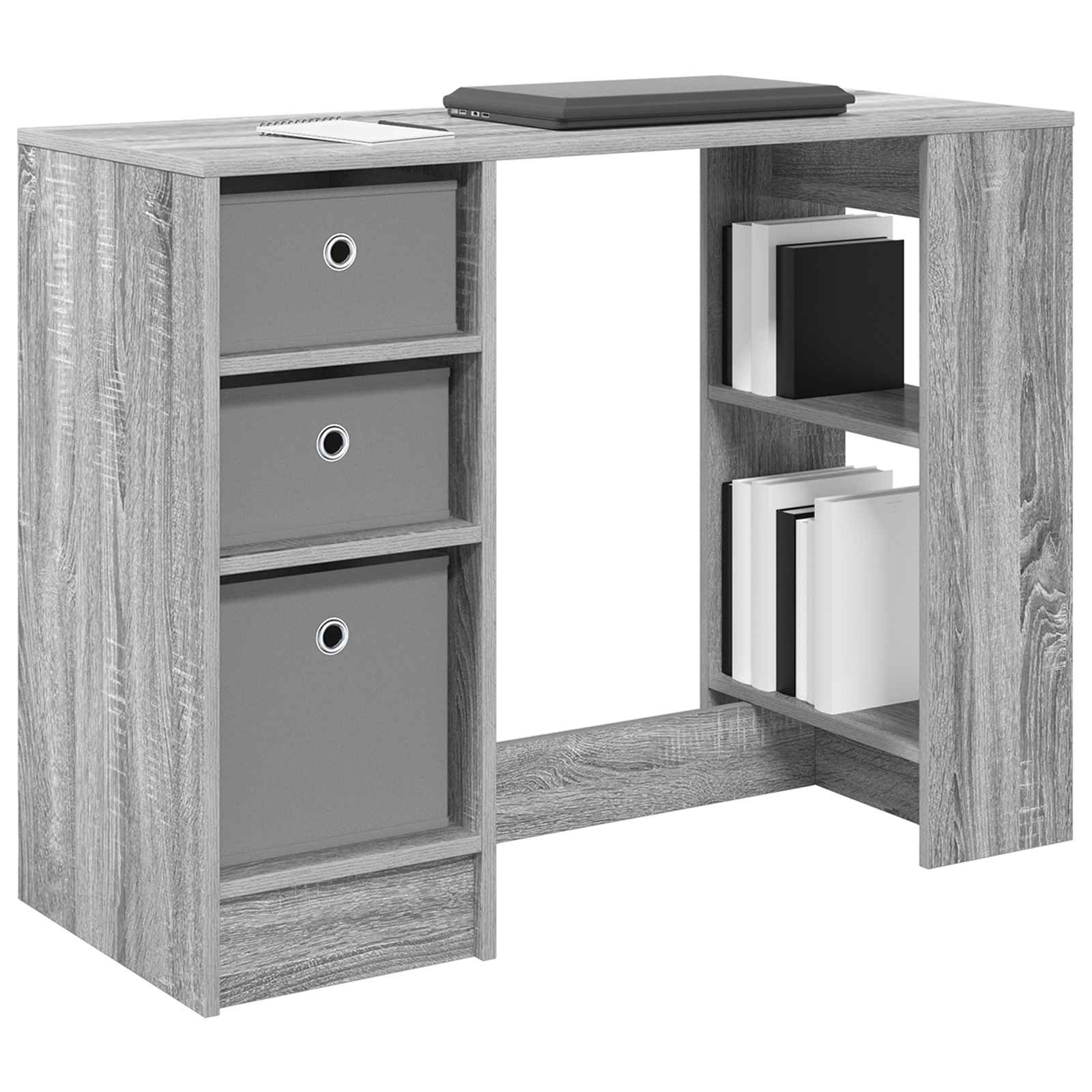 vidaXL Schreibtisch Graues Sonoma 100 x 40 x 75 cm Holzwerkstoff