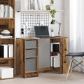 vidaXL Schreibtisch mit Regal Altholz 100 x 40 x 75 cm Holzwerkstoff