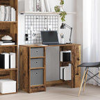 vidaXL Schreibtisch mit Regal Altholz 100 x 40 x 75 cm Holzwerkstoff