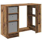 vidaXL Schreibtisch mit Regal Altholz 100 x 40 x 75 cm Holzwerkstoff