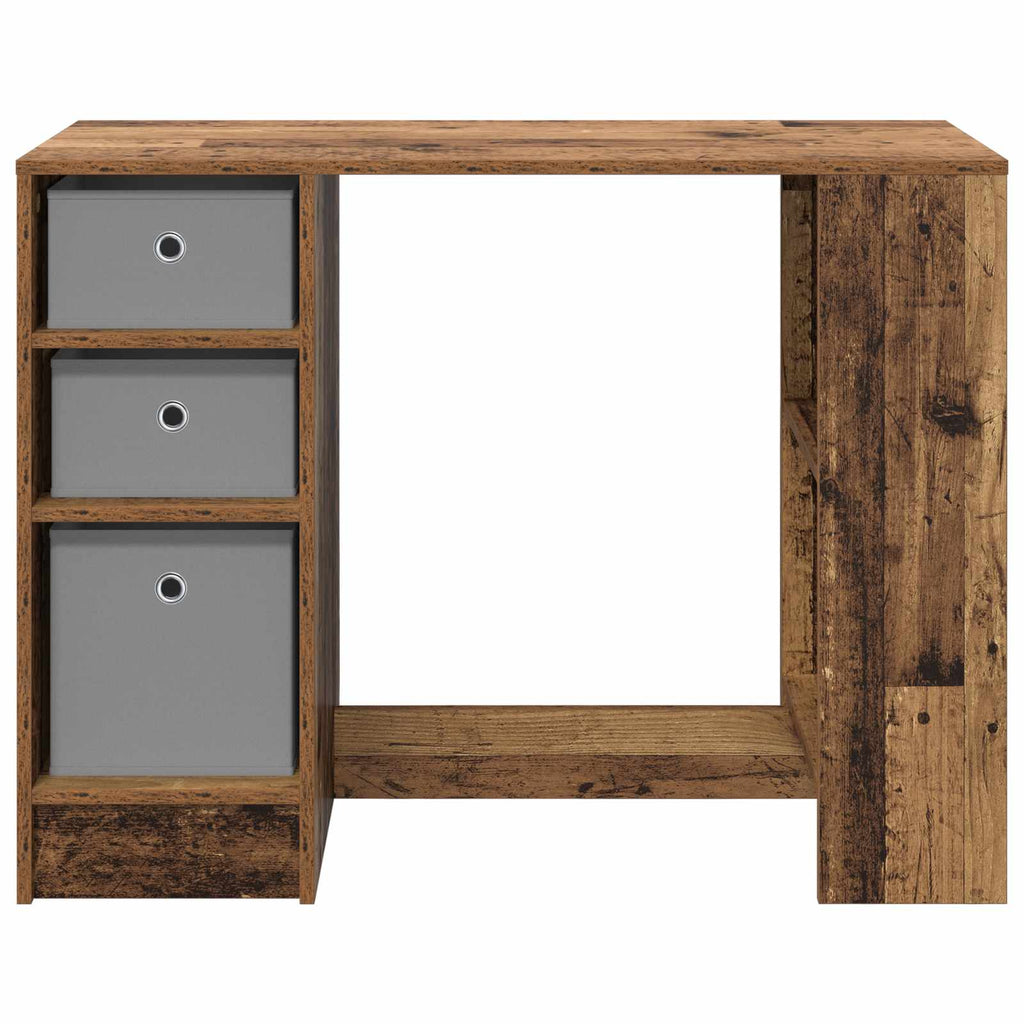 vidaXL Schreibtisch mit Regal Altholz 100 x 40 x 75 cm Holzwerkstoff