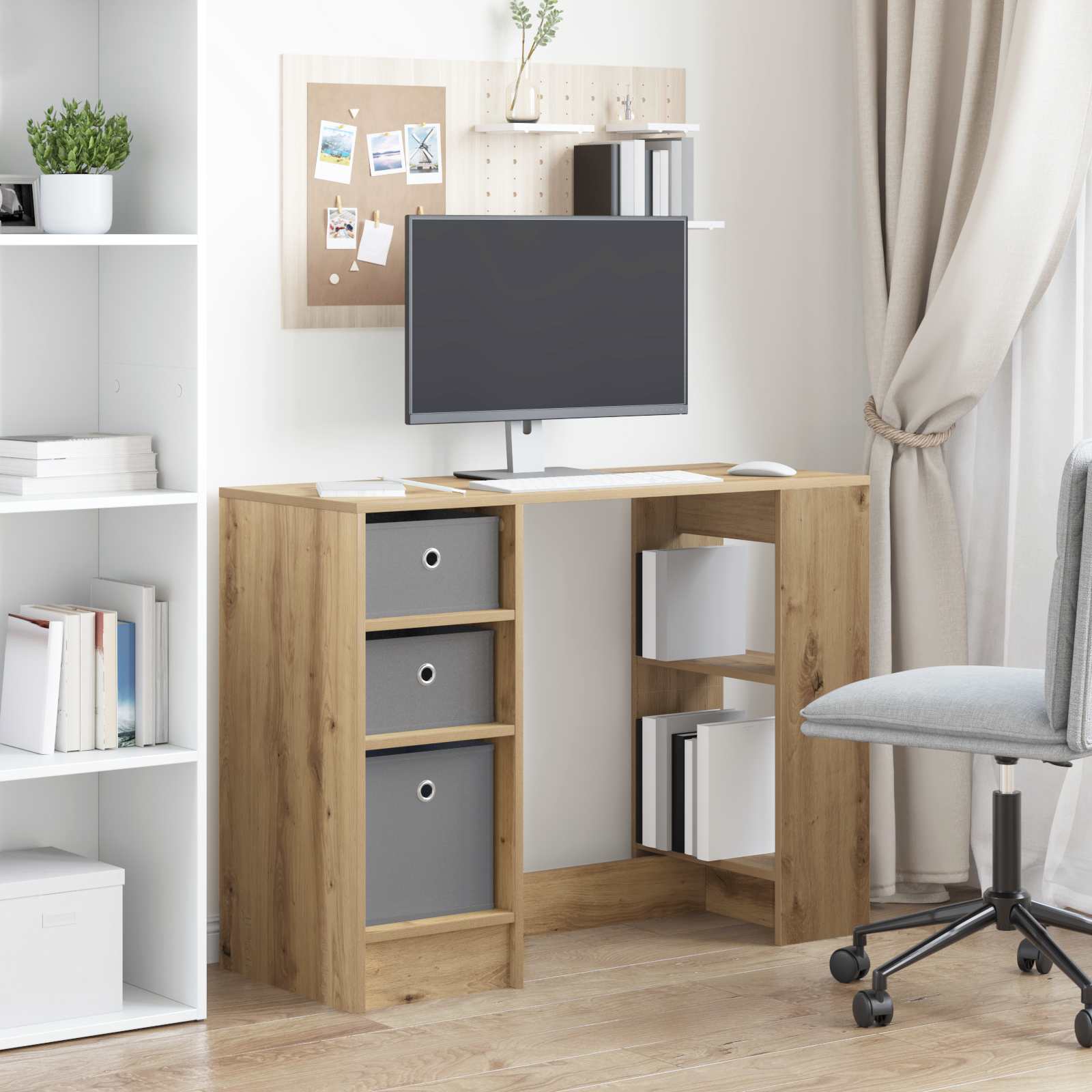 vidaXL Schreibtisch Artisan-Eiche 100 x 40 x 75 cm Holzwerkstoff