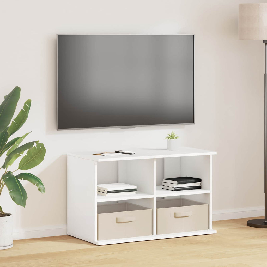 vidaXL TV-Ständer mit Schubladen Weiß 79 x 40 x 48 cm