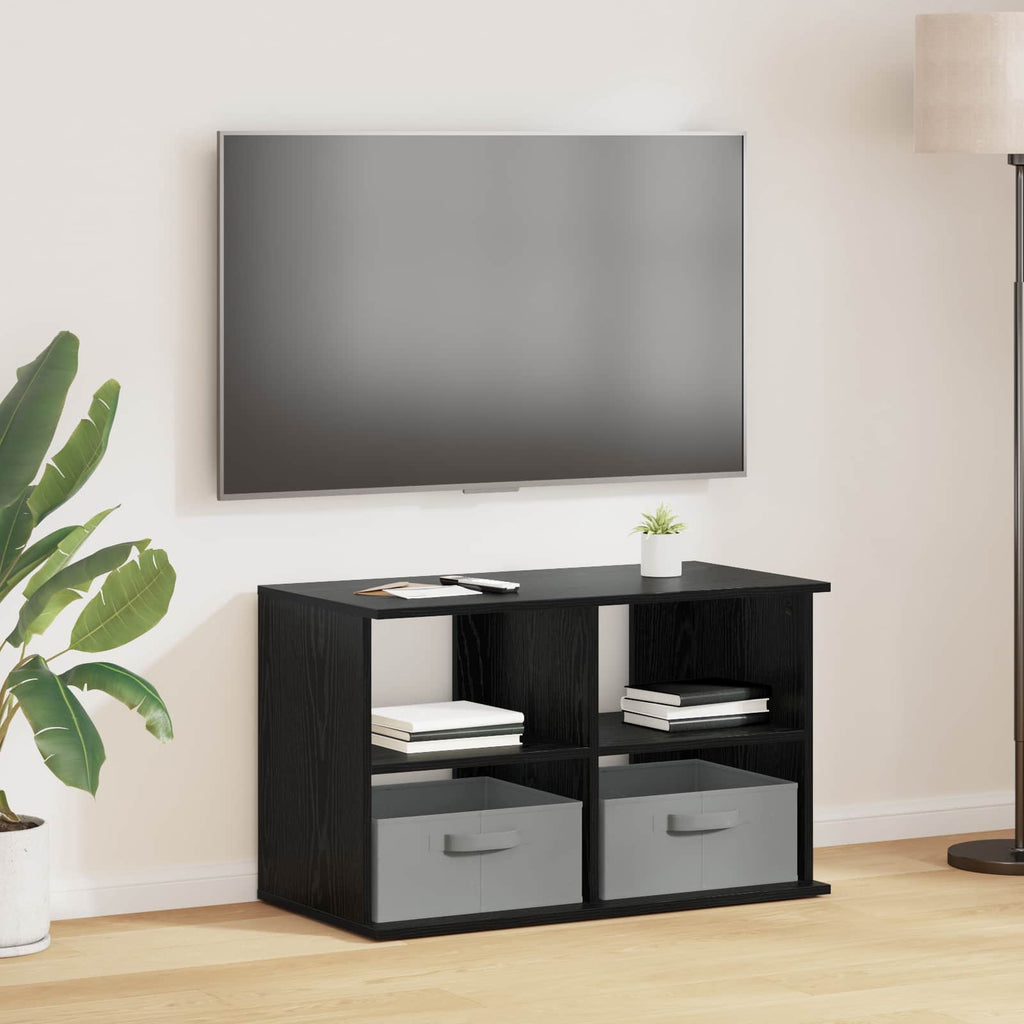 vidaXL TV-Ständer mit Schubladen Schwarz Eichen-Optik 79 x 40 x 48 cm