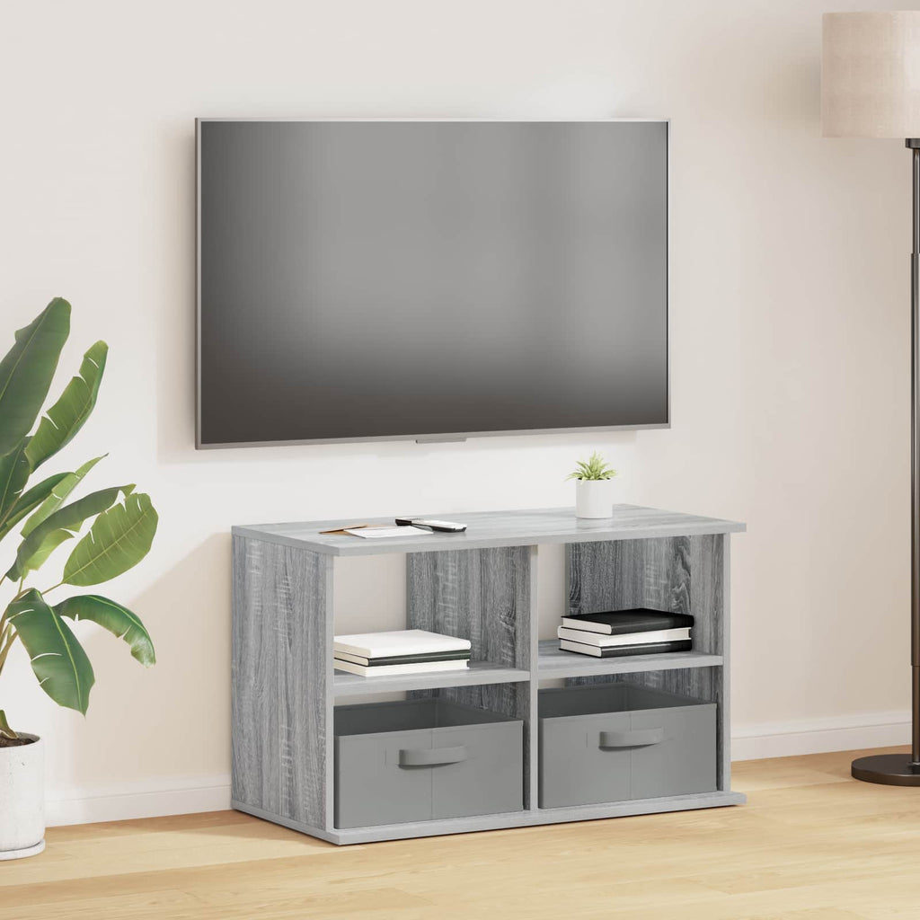 vidaXL TV-Ständer mit Schubladen Graues Sonoma 79 x 40 x 48 cm