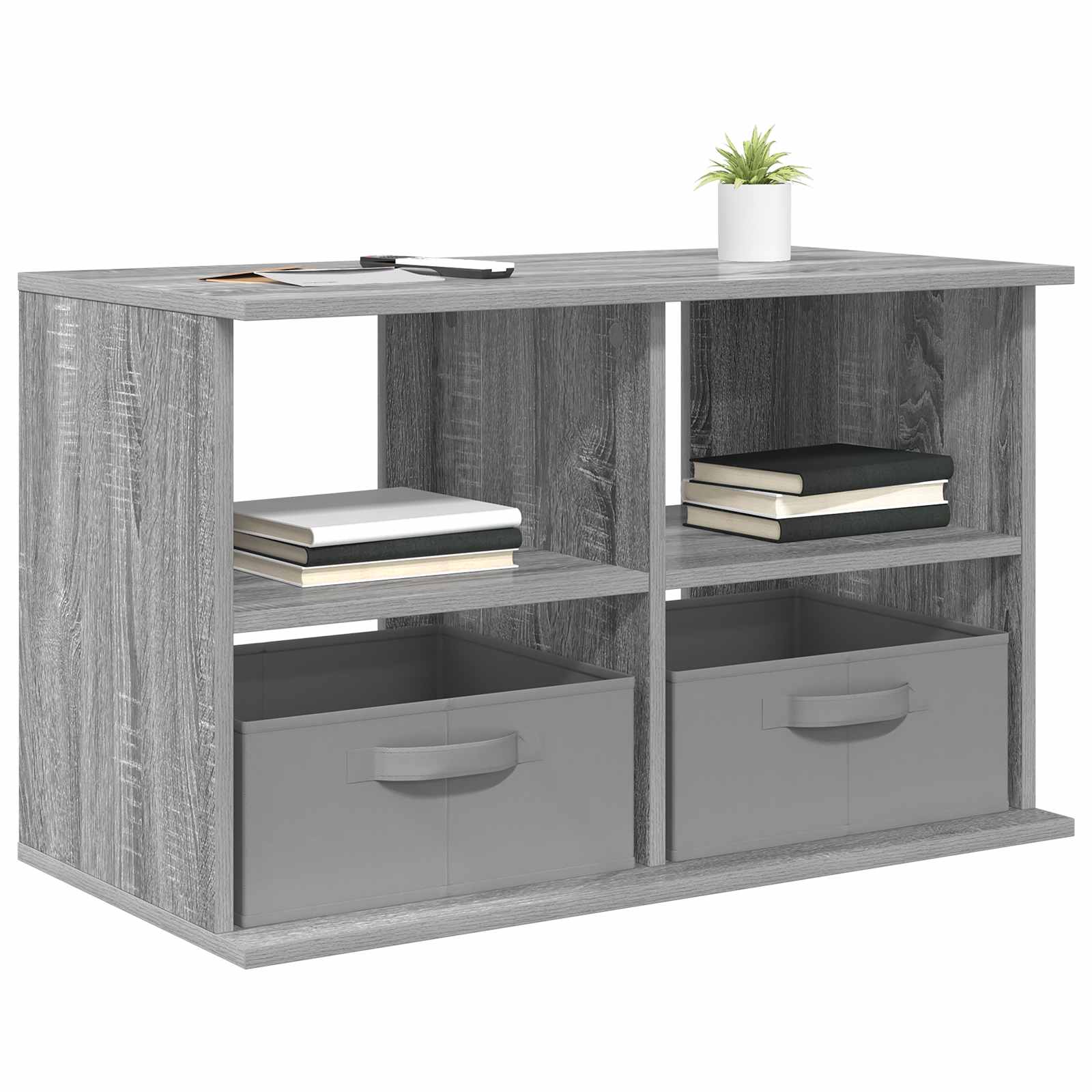 vidaXL TV-Ständer mit Schubladen Graues Sonoma 79 x 40 x 48 cm