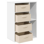 vidaXL Sideboard mit Schubladen Weiß 60 x 33,5 x 84 cm
