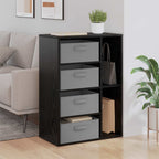 vidaXL Sideboard mit Schubladen Schwarz Eichen-Optik 60 x 33,5 x 84 cm