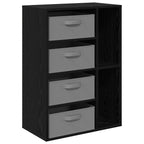 vidaXL Sideboard mit Schubladen Schwarz Eichen-Optik 60 x 33,5 x 84 cm