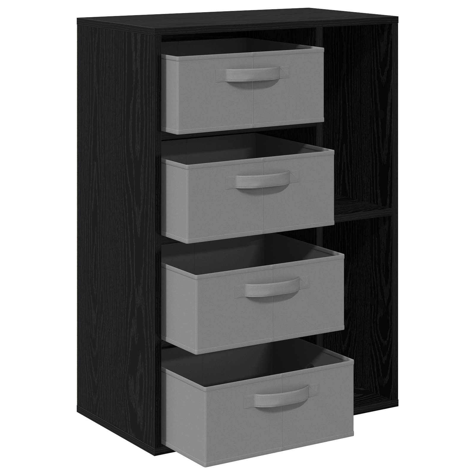 vidaXL Sideboard mit Schubladen Schwarz Eichen-Optik 60 x 33,5 x 84 cm