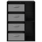 vidaXL Sideboard mit Schubladen Schwarz Eichen-Optik 60 x 33,5 x 84 cm