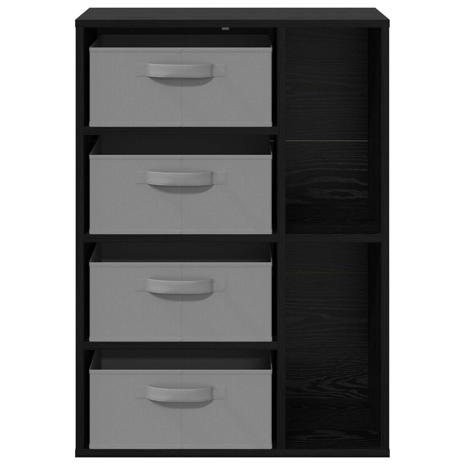 vidaXL Sideboard mit Schubladen Schwarz Eichen-Optik 60 x 33,5 x 84 cm