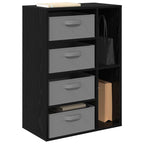 vidaXL Sideboard mit Schubladen Schwarz Eichen-Optik 60 x 33,5 x 84 cm