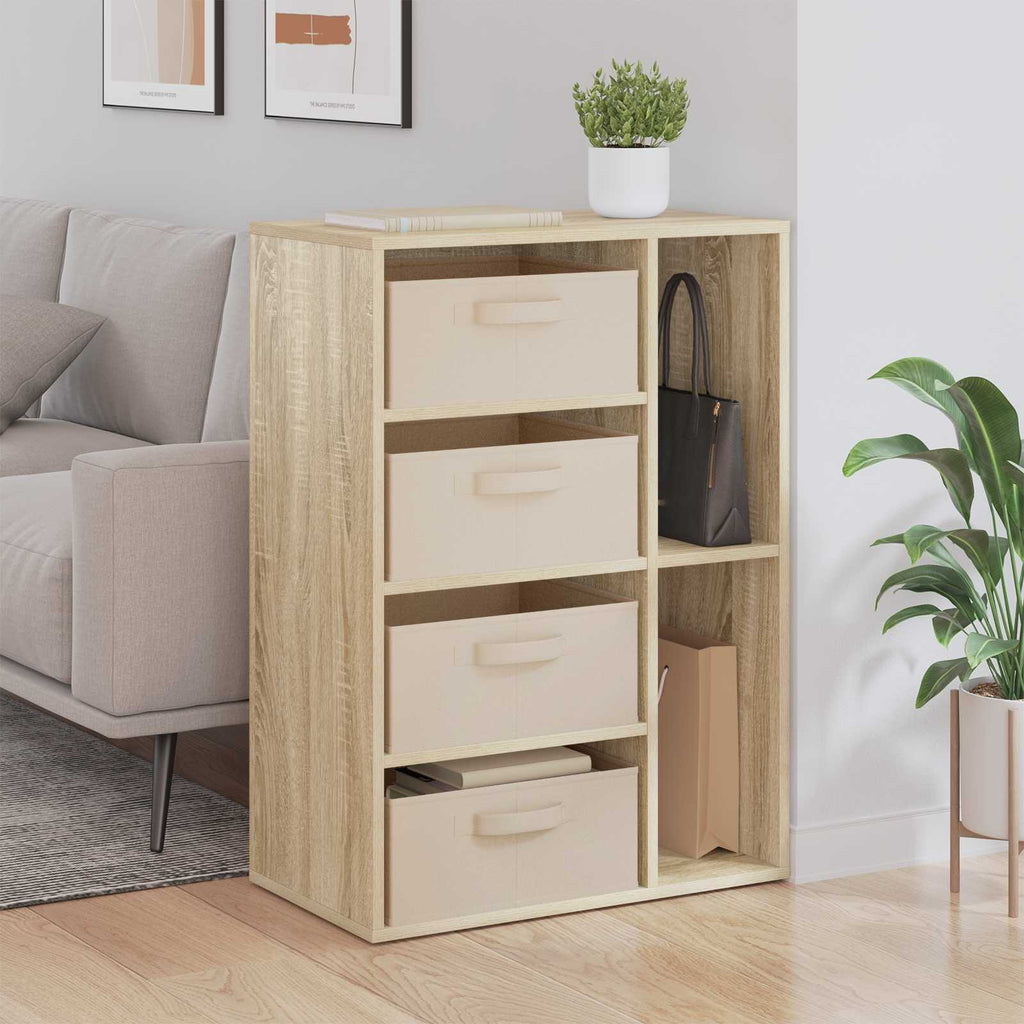 vidaXL Sideboard mit Schubladen Sonoma-Eiche 60 x 33,5 x 84 cm