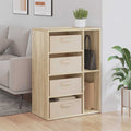vidaXL Sideboard mit Schubladen Sonoma-Eiche 60 x 33,5 x 84 cm