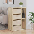 vidaXL Sideboard mit Schubladen Sonoma-Eiche 60 x 33,5 x 84 cm