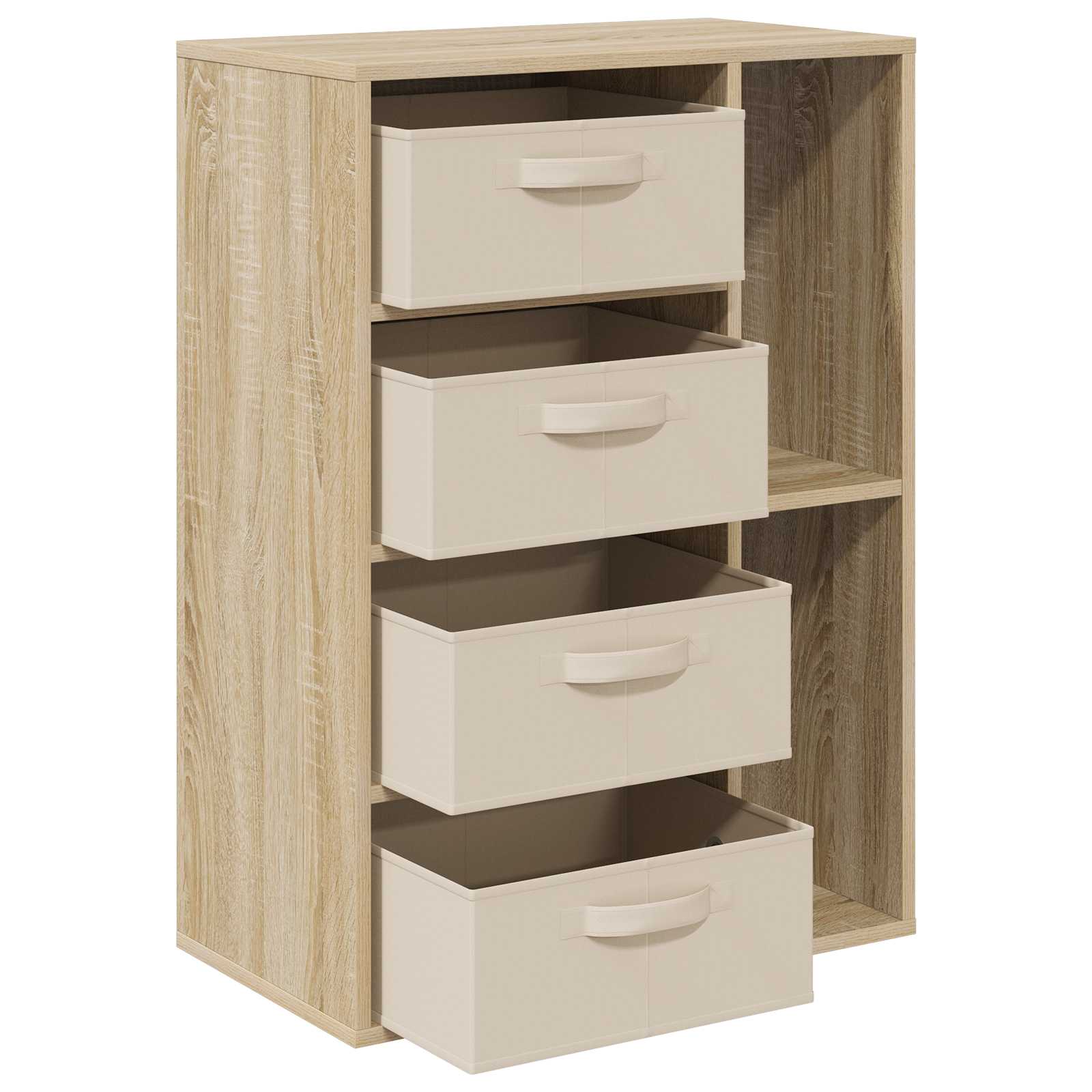 vidaXL Sideboard mit Schubladen Sonoma-Eiche 60 x 33,5 x 84 cm
