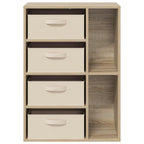 vidaXL Sideboard mit Schubladen Sonoma-Eiche 60 x 33,5 x 84 cm