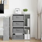 vidaXL Sideboard mit Schubladen Beton Grau 60 x 33,5 x 84 cm