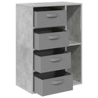 vidaXL Sideboard mit Schubladen Beton Grau 60 x 33,5 x 84 cm