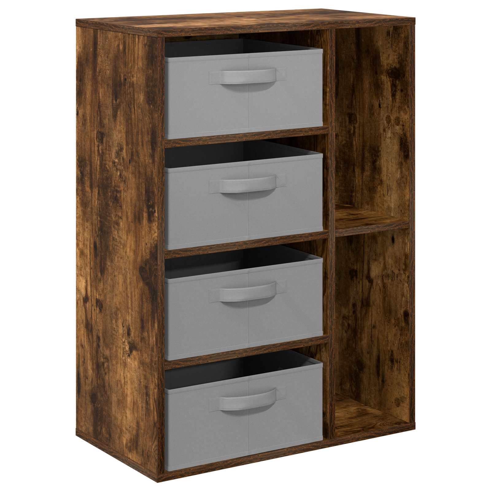 vidaXL Sideboard mit Schubladen Geräucherte Eiche 60 x 33,5 x 84 cm