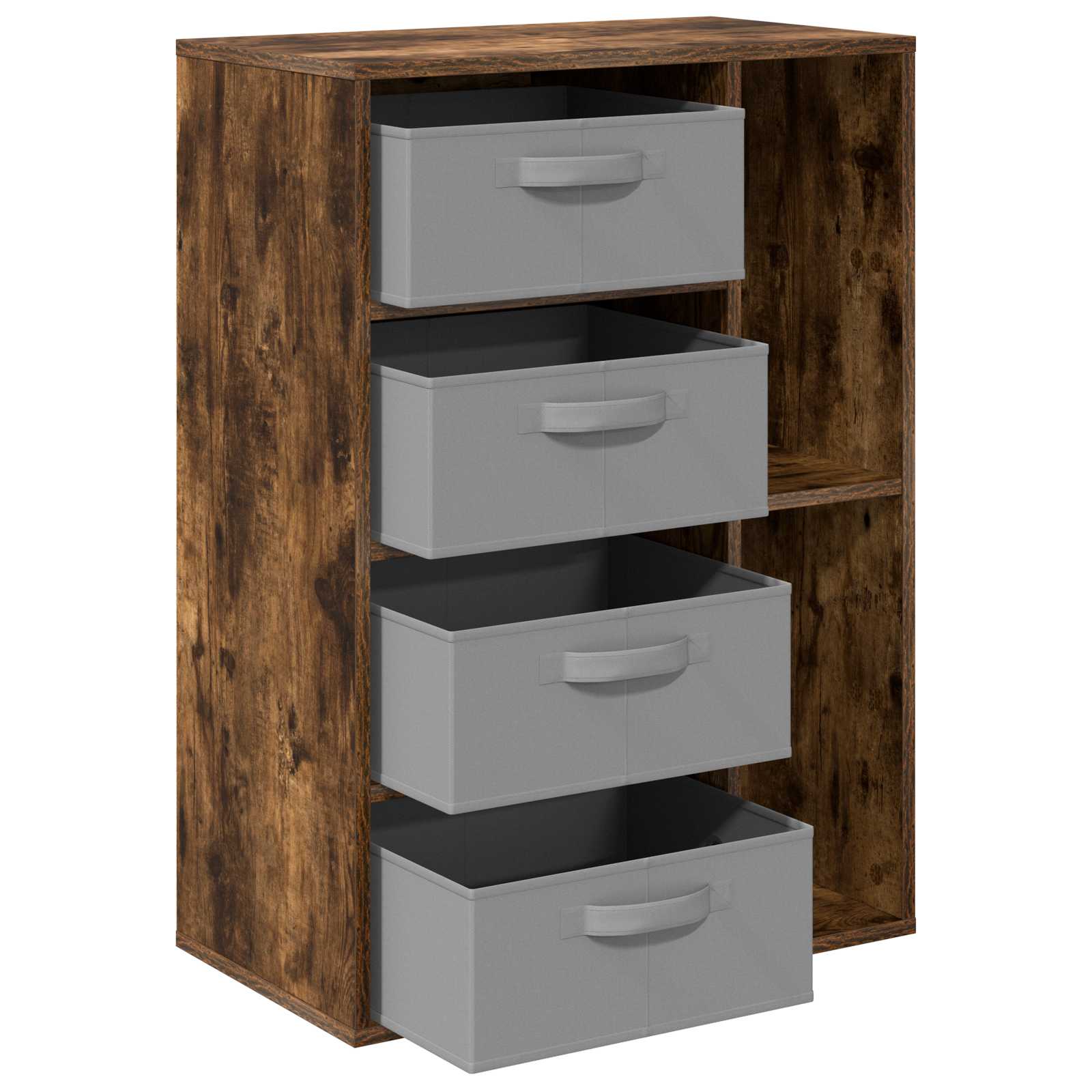 vidaXL Sideboard mit Schubladen Geräucherte Eiche 60 x 33,5 x 84 cm