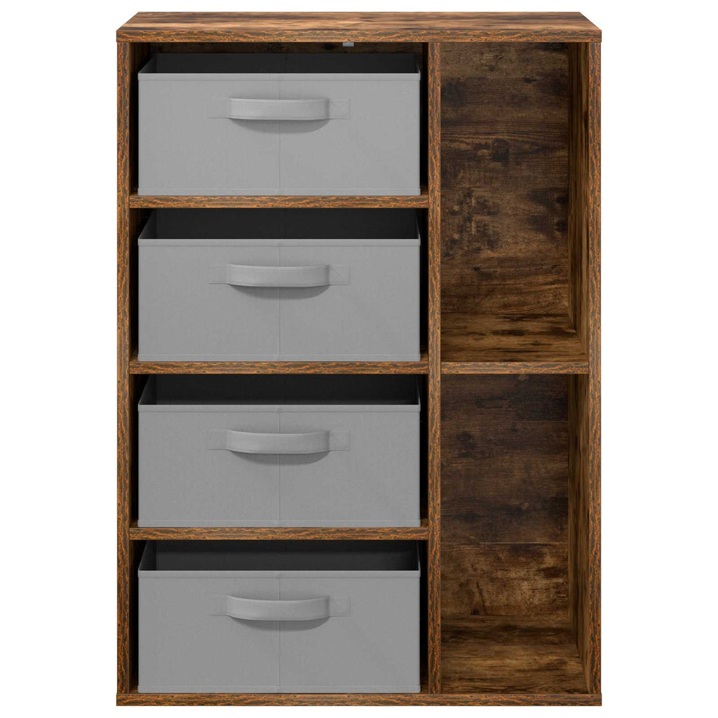 vidaXL Sideboard mit Schubladen Geräucherte Eiche 60 x 33,5 x 84 cm