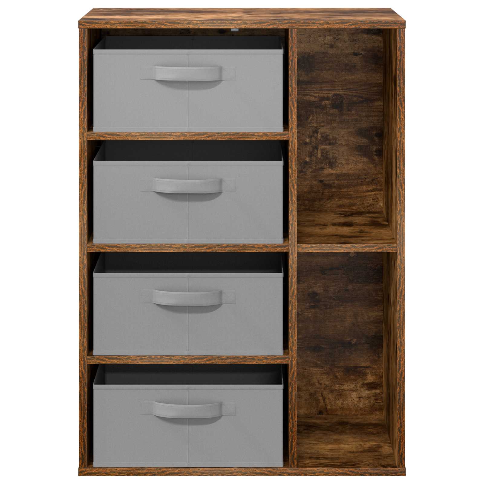 vidaXL Sideboard mit Schubladen Geräucherte Eiche 60 x 33,5 x 84 cm