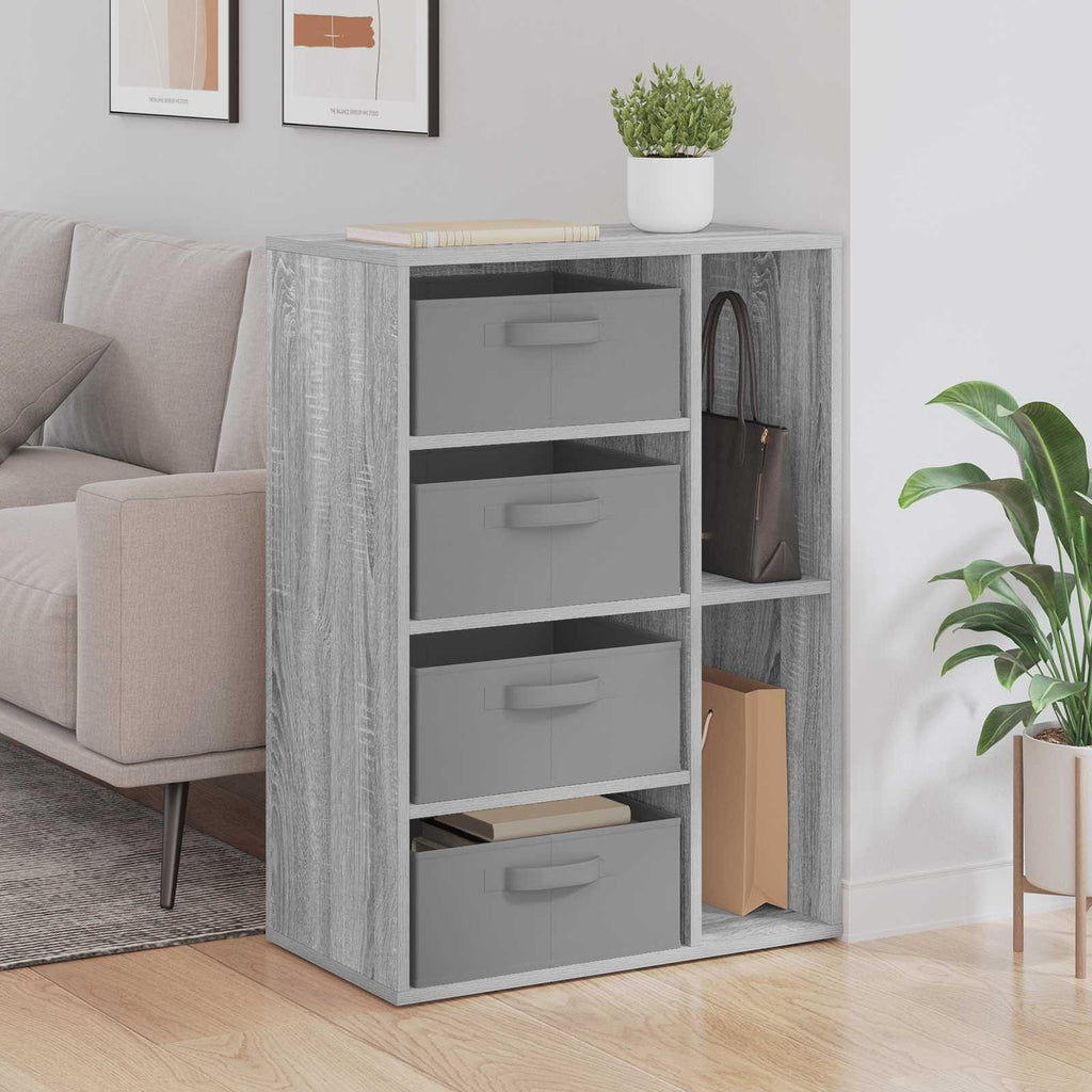 vidaXL Sideboard mit Schubladen Graues Sonoma 60 x 33,5 x 84 cm