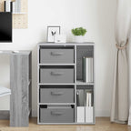 vidaXL Sideboard mit Schubladen Graues Sonoma 60 x 33,5 x 84 cm