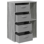 vidaXL Sideboard mit Schubladen Graues Sonoma 60 x 33,5 x 84 cm