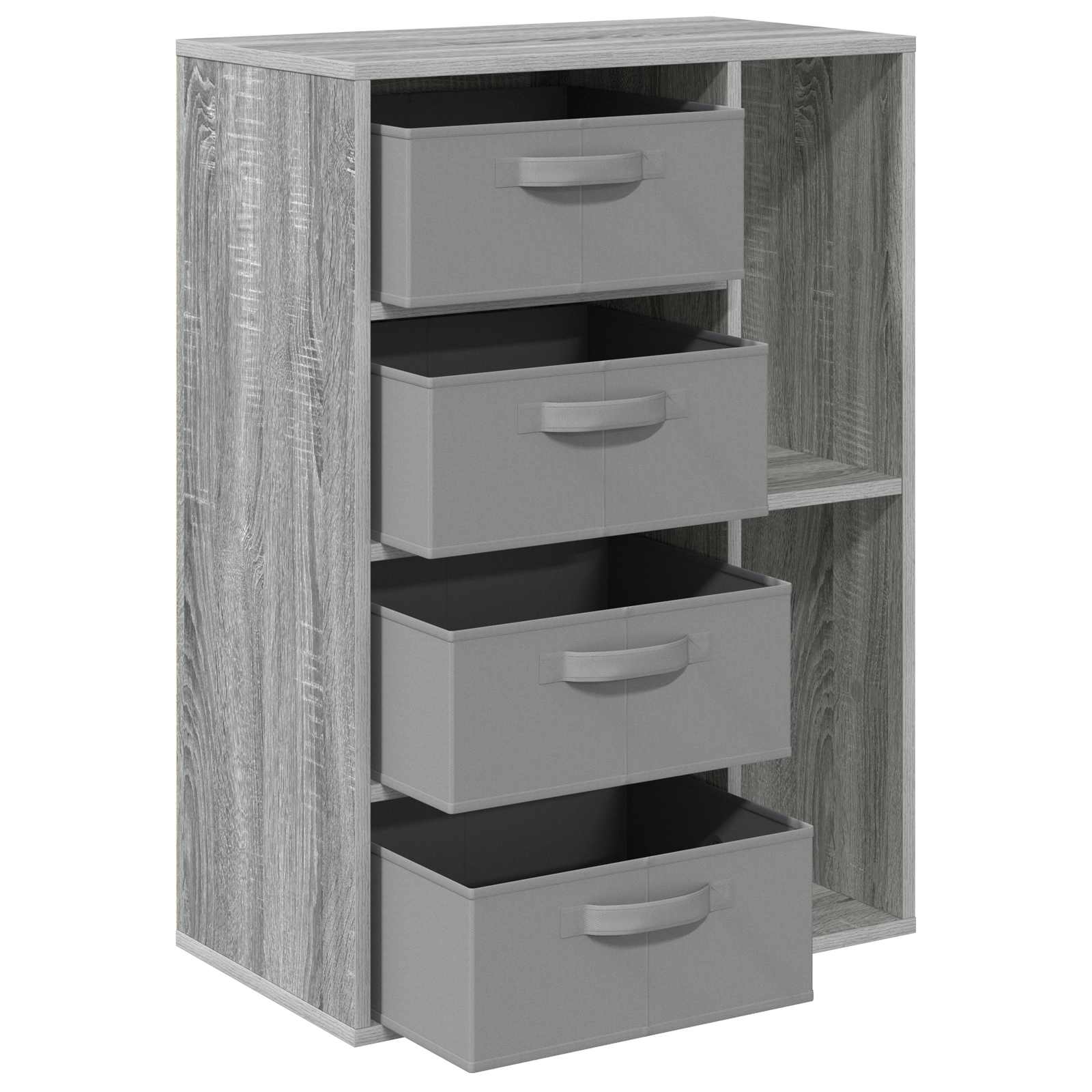 vidaXL Sideboard mit Schubladen Graues Sonoma 60 x 33,5 x 84 cm
